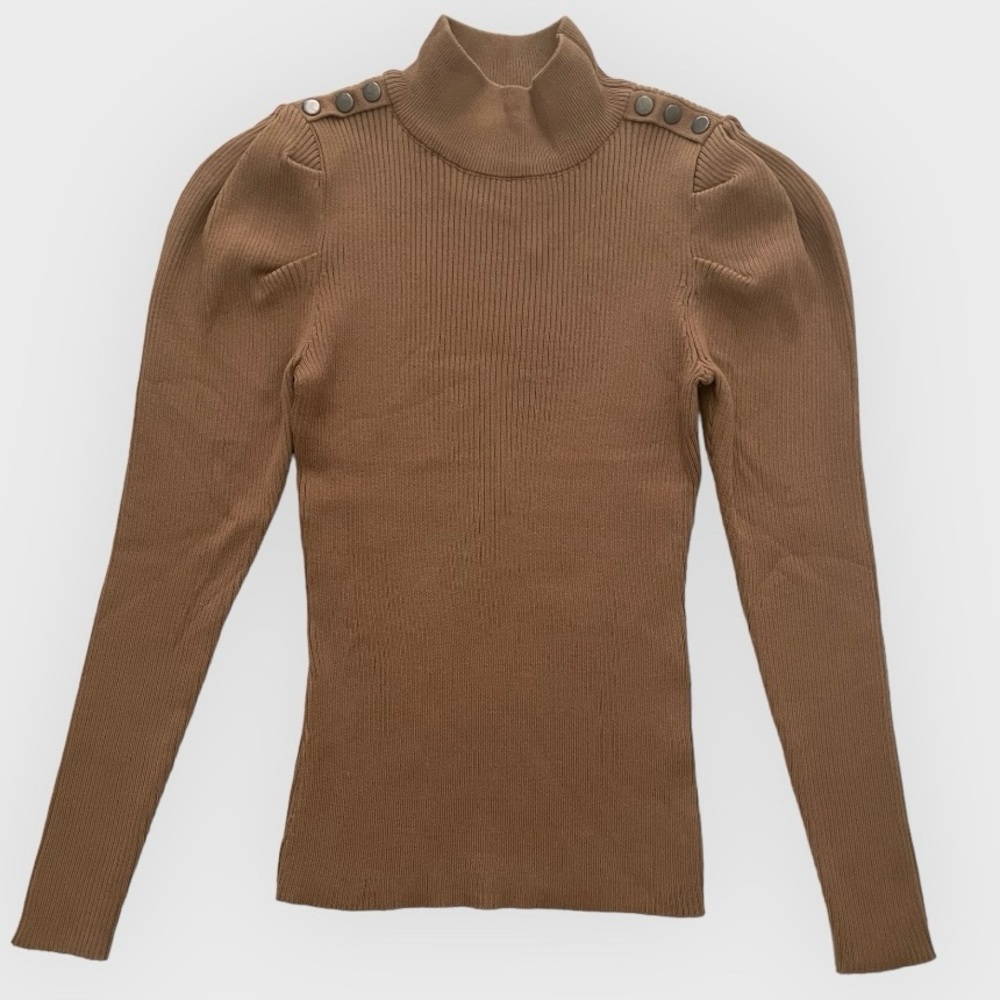 Tahari puff sleeve knit top